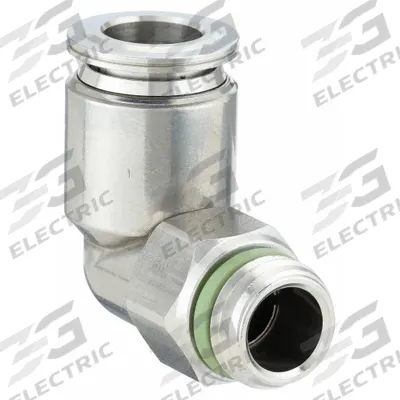 AIGNEP USA Push-Fit Elbow Fitting: 3/8 in OD x 3/8 in Pipe Size - Stainless Steel Tube Fittings