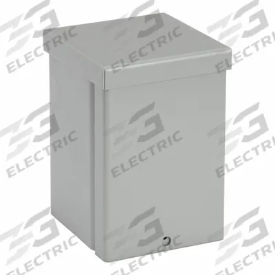 WIEGMANN Enclosure: Steel, 6 in x 4 in x 4 in, 3R, Solid Cover, Screw On, Included - Steel Enclosures with Screw-On Covers