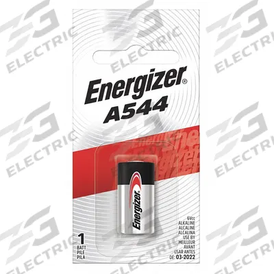 ENERGIZER Battery: A544 Battery Size, Alkaline, 152 mAh Capacity - 544/28