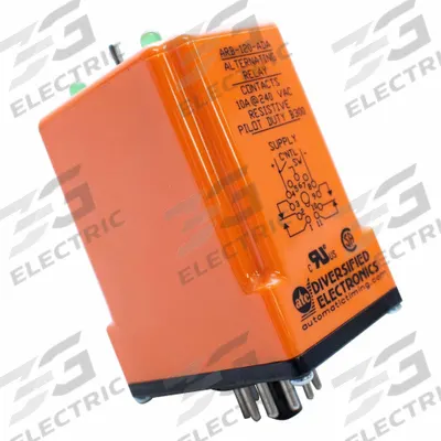 ATC DIVERSIFIED ELECTRONICS Alternating Relay: ARB Series, 120V AC, DPDT, Square - Socket-Mounted Alternating Relays