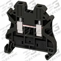 SCHNEIDER Terminal Block: DIN Rail Mounting Type, Screw Clamp Wire Termination, 2 Wire Terminals (MPN NSYTRV42BK). Key specifications — Brand: SCHNEIDER; For Minimum Wire Size: 26 AWG.