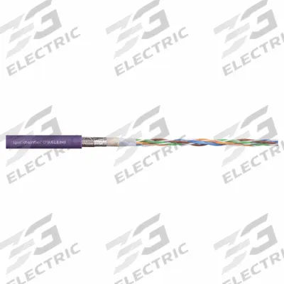 CHAINFLEX Bus Cable: (1) Pr 20 AWG (0.25), TPR, Order by the Foot, CAN-Bus - Continuous Flexing Bus Drop Cables