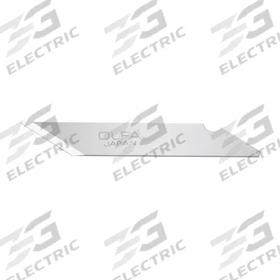 OLFA Art Knife Blade: 3/8 in Blade Lg, 0.45 mm Blade Thick, Steel, 7/16 in Blade Wd - Replacement Precision Knife Blades