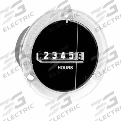TRUMETER Hour Meter: Hour Meters, Front Panel Mounting, Analog, 90 V AC – 115 V AC
