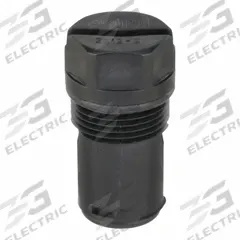 ACORN Flow Control Plug: Air-Trol®/Penal-Trol®, Noryl, 5/8 in Overall Wd, 1 1/4 in Overall Ht, Black (MPN 2312-003-001). Key specifications — Color: Black; Compatible Series: Air-Trol®; Includes: Flow Control Retainer; Product Type: Flow Control Plug; Brand: ACORN; Material: Noryl.
