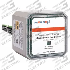 SURGE TRAP Surge Protection Device: Three Phase, 240V AC Delta, 1200V (L-G)/2000V (L-L), 320 V AC (MPN STXR240D05). Key specifications — Voltage: 240V AC Delta; Max. Continuing Operating Voltage: 320 V AC; Voltage Protection Rating: 2000V (L-L); Enclosure Material: Polycarbonate; Max. Surge Current per Mode: 50kA; Brand: SURGE TRAP.