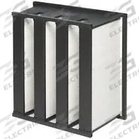 GRAINGER V-Bank Air Filter: 12 in x 24 in x 12 in, Fiberglass, Double Header, 4 Vs, MERV 14 (MPN 911TA0). Key specifications — Brand: GRAINGER; Frame or Header Material: Plastic; Media Material: Fiberglass; Filters Out: Copier Toner.