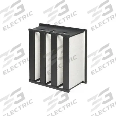 GRAINGER V-Bank Air Filter: 12 in x 24 in x 12 in, Fiberglass, Double Header - MERV 14 V-Bank Air Filters