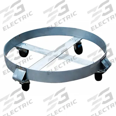APPROVED VENDOR Drum Dolly: 800 lb Load Capacity, For 55 gal Container Capacity, Round - Cross-Brace Drum Dollies with Support Ring