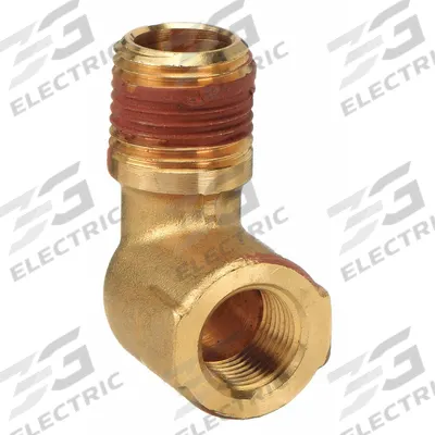 PARKER Metal Pipe Elbow: 90° Elbow, 3/8 in x 1/2 in - Threaded High-Pressure Pipe Fittings with Sealant