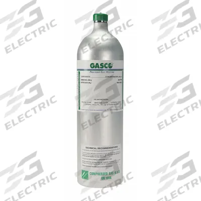 GASCO Calibration Gas: Nitrogen, Disposable, +/-5% Accuracy, H2S, Calibration Gas - Calibration Gases for Portable Gas Detectors