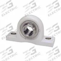 IPTCI BEARINGS Pillow Block Bearing: 1 1/8 in Bore, Polymer, Set Screws, 1 11/16 in Shaft Ht (MPN SUCTP206-18 IP69K). Key specifications — Brand: IPTCI BEARINGS; Maximum Speed: 450 RPM; Mounting Bolt Size: 1/2 in; Standards: AFBMA; System of Measurement: Inch.