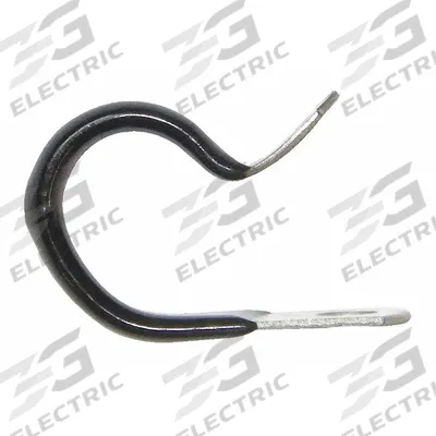 SUR&R Hanger Clamp: Hanger Clamp, Steel, 3/8 in Overall Lg, Hex Bolt, A/C Hose/Fuel Hose - Air Brake Hose Hanger Clamps