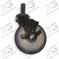 METRO Stem Caster: Swivel, Side Brake, 5 in Wheel Dia., 1 1/4 in Wheel Wd, Polyurethane, Gray, Gray (MPN 5MPB). Key specifications — attr1111099: METRO; attr1111095: Gray; attr1176855: Swivel with Brake.