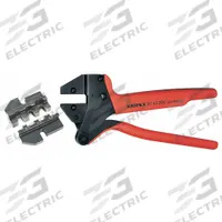 KNIPEX Solar Crimper Kit: Solar Cable Connector, 2.5 mm/4 mm/6 mm, Includes Crimping Die (MPN 9K 00 80 64 US). Key specifications — attr510959: 2.5 mm; attr510964: Solar Cable Connector; attr510969: Yes; attr510970: Yes; attr510641: KNIPEX.