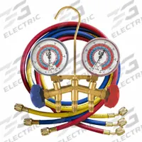 JB INDUSTRIES Manifold Gauge: 2 Valves, 3 Hoses, Series M2, 2 1/2 in Gauge, For R-32/R-410A/R-454B (MPN M2-5-454-32). Key specifications — Hose Connection Type: SAE; Product Type: Single Manifold Gauge; For Refrigerant Type: R-32; Brand: JB INDUSTRIES; Includes: CCLE-60 Hose Set; Gauge Boots: No; Sight Glass: No.