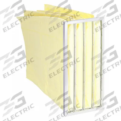 GRAINGER Pocket Air Filter: 24 in x 12 in x 36 in, MERV 14, Yellow, Synthetic - MERV 14 Pocket Air Filters