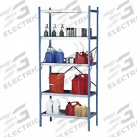 DENIOS Open Metal Shelving: Starter Unit, Heavy-Duty, 24 in x 36 in, 84 in Overall Ht, 4 Shelves (MPN K32-1415). Key specifications — Frame Material: Steel; Shelving Material: Stainless Steel; Assembled: Unassembled; Color: Silver; Shelving Configuration: Starter Unit; Brand: DENIOS.
