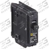 SQUARE D Miniature Circuit Breaker: 20 A, 120V AC, Single Phase, 10kA at 120V AC, 1 Poles, Std (MPN HOM120). Key specifications — Phase: Single; Amps: 20 A; AC Voltage Rating: 120V AC; Max. AIR Rating: 10kA at 120V AC; For Use With: Homeline Load Center; Brand: SQUARE D.