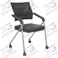 APPROVED VENDOR Office Chair: Black, Vinyl & Mesh Material, 14 1/2 in Back Ht, 18 in Seat Wd (MPN 452R30). Key specifications — attr982877: Chrome; attr982913: No; attr982865: Black; attr982870: APPROVED VENDOR; attr982901: Black.