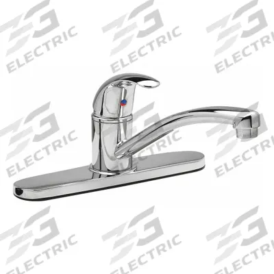 ZURN Low Arc Kitchen Faucet: AquaSpec, Cast Brass, Single-Post, Deck, 3 Mounting Holes - Single-Post Kitchen Faucets