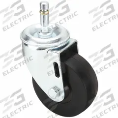 APPROVED VENDOR Stem Caster: Swivel, No Brake, 3 1/2 in Wheel Dia., 1 1/4 in Wheel Wd, Rubber, Black (MPN P12S-R035D-SG2). Key specifications — attr1111099: APPROVED VENDOR; attr1111095: Black; attr1176855: Swivel.