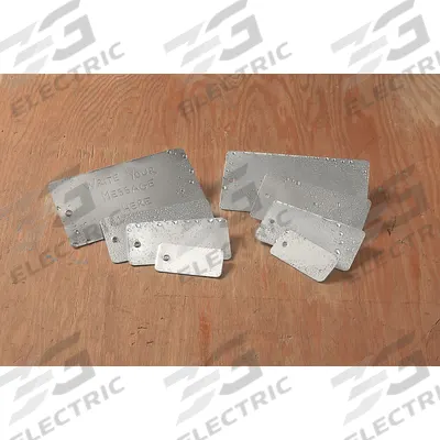 SEE ALL INDUSTRIES Blank Tag with Eyelet: Aluminum Laminated, Silver, 0.02 in Thick - General Purpose Blank Valve Tags