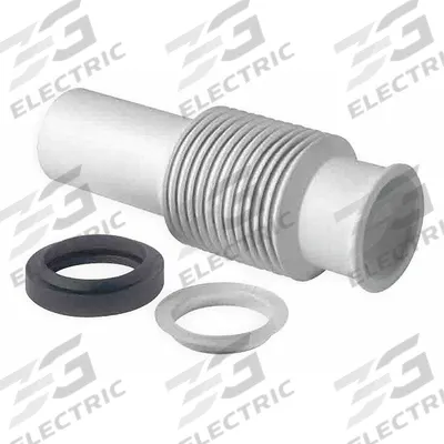 IN-SINK-ERATOR Flexible Discharge Tube: Plastic, White, 1 1/2 in Fits Pipe Size - Discharge Tubes for Garbage Disposals