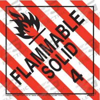 JJ KELLER DOT Container Placard: Flammable Solid, 10 3/4 in x 10 3/4 in, 10 3/4 in Label Ht, Placard (MPN 633). Key specifications — Brand: JJ KELLER; Message: Flammable Solid.