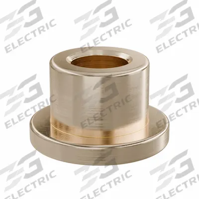 OILITE Flanged Sleeve Bearing: Bronze, SAE 841, 4 mm Bore, 7 mm OD, 6 mm Lg, -35°F to 300°F - Lubricated General Purpose Metallic Flanged Sleeve Bearings