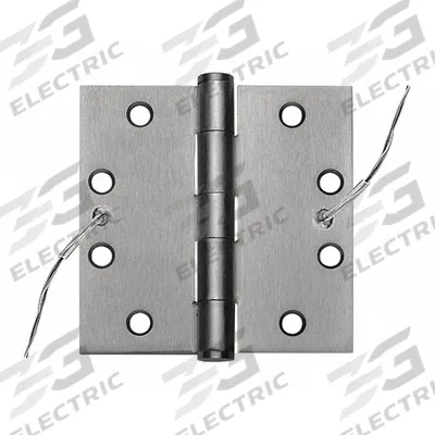 BEST Electrified Hinge: Steel, 4 1/2 in Leaf Ht - Electrified Butt Hinges