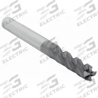 APPROVED VENDOR Square End Mill: Carbide, AlTiN Coated, 4 Flute, 3/8" Mill Dia, 1-1/8" LOC, 3" OAL (MPN 215-001043)