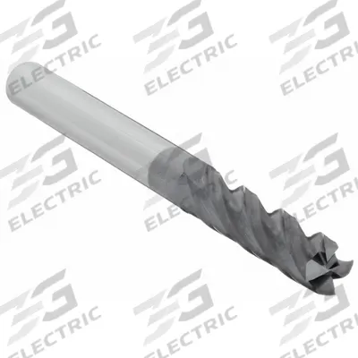 APPROVED VENDOR Square End Mill: Carbide, AlTiN Coated, 4 Flute, 3/8" Mill Dia, 1-1/8" LOC - General Purpose Carbide Square End Mills