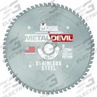 MORSE Circular Saw Blade: 9 in Blade Dia., 64 Teeth, 0.06 in Cut Wd, 1 in Arbor Size, Carbide (MPN 102742-WWG). Key specifications — attr1116119: MORSE; attr1145631: Stainless Steel.