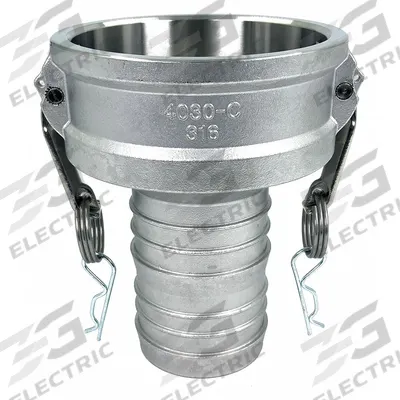 APPROVED VENDOR Cam and Groove Coupling: 4 in Coupling Size, 100 psi Max. Working Pressure @ 70 F - Type C Stainless Steel Cam & Groove Fittings