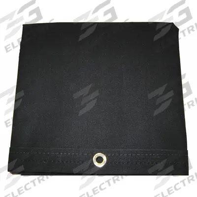 MAURITZON Tarp: 7.75 ft Lg, 5.75 ft Wd, Heavy Duty, 20 mil, Cotton Canvas, Black - Canvas Tarps