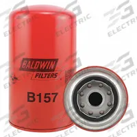 BALDWIN FILTERS Oil Filter: B157, 1-12 Thread Size, 7 3/8 in Overall Ht, 4 1/4 in Outside Dia, Oil. Key specifications — Baldwin Interchange: B157; Brand: BALDWIN FILTERS; Compatible Vehicle Make: Ford; Includes: 20 psid Bypass Valve; Media Material: Cellulose.