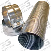 DAYCO Metal Exhaust Kit: 4 in Hose Inside Dia., 18 in Hose Lg, 304 Stainless Steel, Silver (MPN FK-418). Key specifications — Hose Tube Material: 304 Stainless Steel.