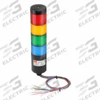 DAYTON Tower Light Assembly: 4 Tier, Amber/Blue/Green/Red, No Sounder Tier, 9 13/16 in Overall Ht (MPN 26ZT43). Key specifications — Manufacturer Part Number: 26ZT43; Brand: DAYTON; Operating Voltage: 90 to 240V AC; Light Tier Color: Blue.