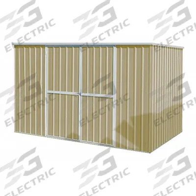 APPROVED VENDOR Storage Shed: 11 ft W x 6 ft D x 6 ft H, 347 cu ft, Beige - Steel with Single-Slope Roof Sheds