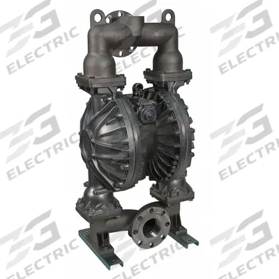 Dayton Double Diaphragm Pump: Aluminum Body, 3 in, Flange Connection with NPT Threads - Aluminum Housing AODD Pumps