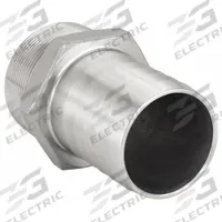 APPROVED VENDOR Barbed Hose Fitting: For 3 in Hose I.D., Hose Barb x NPT, 3 in x 3 in Fitting Size (MPN HB300SS). Key specifications — Fitting Connection Type: Hose Barb x NPT; Fitting Gender: Male x Male; Nipple Grip Type: Hex; Brand: APPROVED VENDOR.