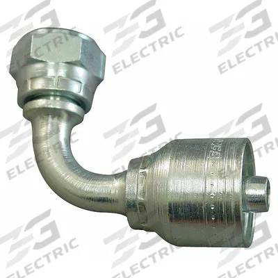 AEROQUIP Hydraulic Crimp Fitting: Steel x Steel, 90° Elbow, -16 For Hose Dash Size - Aeroquip Crimp Hydraulic Hose Fittings with Metric Connection