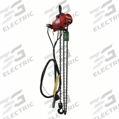 Dayton Air Chain Hoist: Hook Mounted - No Trolley, 1,000 lb Lifting Capacity, 15 ft Lift Lg - General Purpose Air Hoists