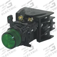 EATON Illuminated Push Button: 30 mm, Metallic, Extended Profile, 1NO/1NC (MPN E34EX828GD24). Key specifications — Manufacturer Part Number: E34EX828GD24; Product Type: Push Button Operators; Series: E34; Brand: EATON; AC Contact Rating: 10 A @ 600 V; Action: Momentary; DC Contact Rating: 2.5 A @ 250 V; Operator Illumination: Illuminated.