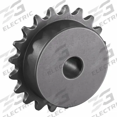 TSUBAKI Sprocket: One-Sided Hub, For Single Strands, 35, 20 Teeth, 2.397 in Pitch Dia - Size 35 Plain-Bore Roller Chain Sprockets