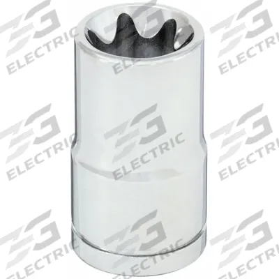 WESTWARD Socket: 1/2 in Drive Size, E14 Socket Size, External Torx, Std, Chrome - 1/2" Drive External Torx Hand Sockets