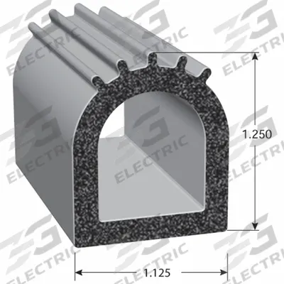 TRIM LOK Seal: D-Shaped, Self-Adhesive Mounting, High-Strength, EPDM, 100 ft Overall Lg - D-Section Foam Rubber Seals