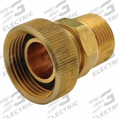 ZURN Barbed Fitting Adapter: 1 in Pipe x 1 in Pipe Size, MNPT x FNPT, Brass - Crimp-On Brass Barbed Tube Fittings
