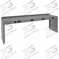 TENNSCO Electrical Shelf Riser: 60 in Overall Wd, 15 in Overall Dp, Gray, Carbon Steel, Steel, 18 in (MPN RE-18-1560). Key specifications — Includes Mounting Hardware: Yes; Color: Gray.